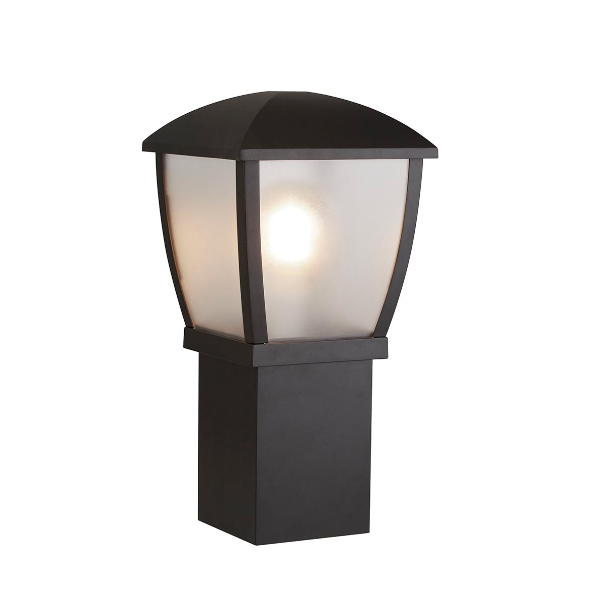 Seattle Traditional 1 Light 45cm Post Top Lantern Textured Black IP44