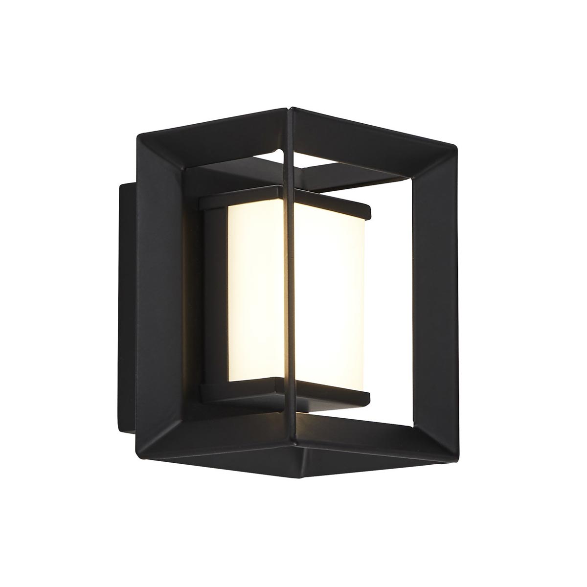 Chaplin Art Deco Cube LED Bathroom Wall Night Light Black & White