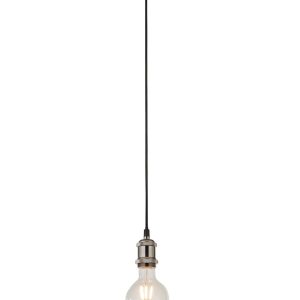 Searchlight E27 ceiling pendant cable set in satin silver