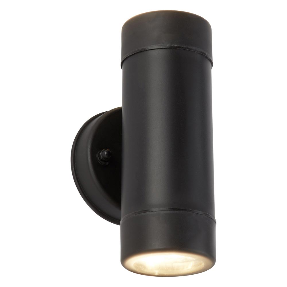 Coastal Rust Proof Outdoor Wall Up & Down Spot Light Black IP44