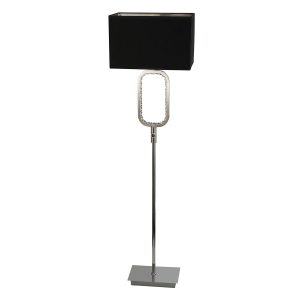 Aura chrome floor lamp with crystal lined touch dimmer LED base