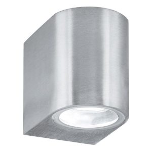 Eiffel modern 1 lamp outdoor wall down spot light in satin silver