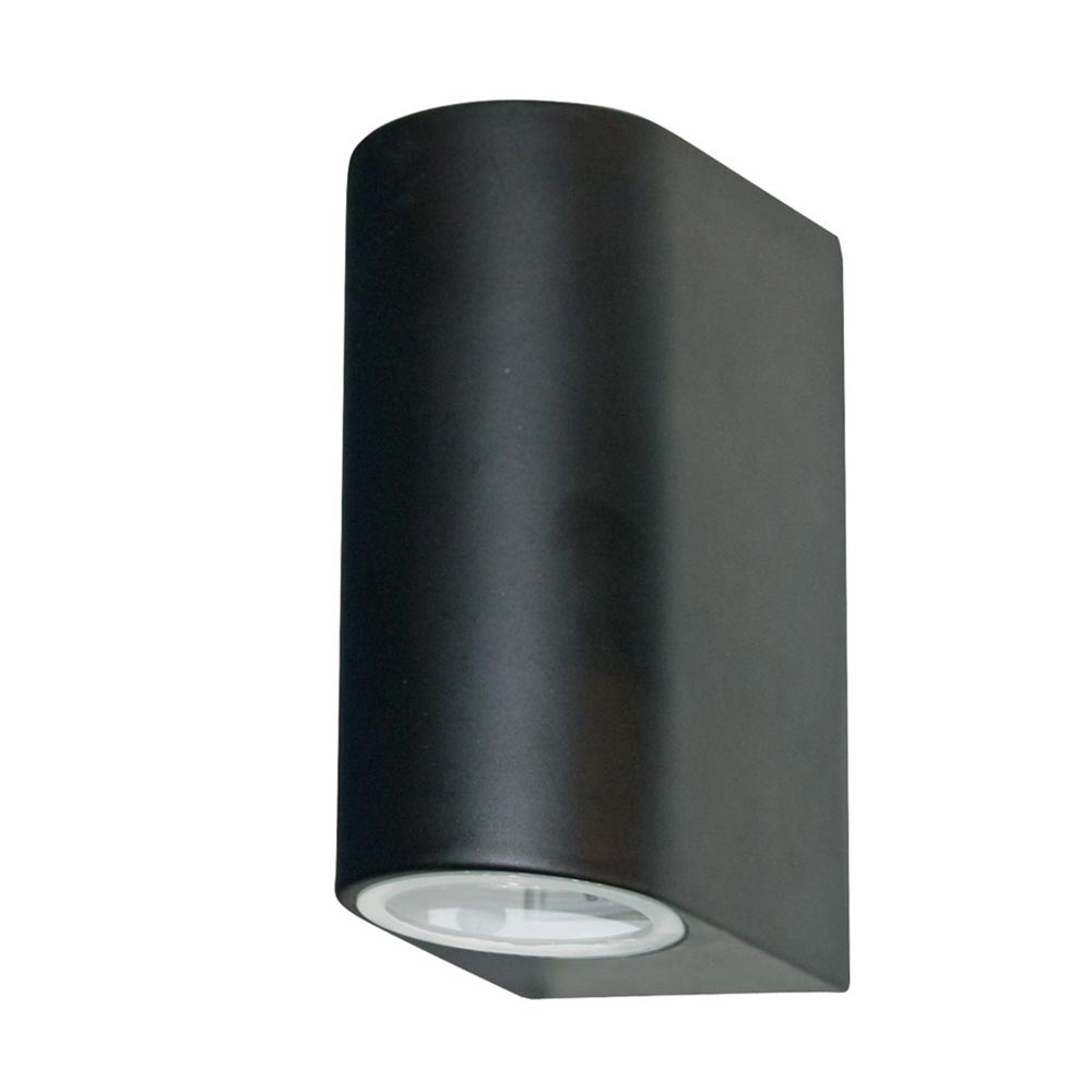 Eiffel Modern 2 Lamp Up & Down Outdoor Wall Light Matt Black IP44