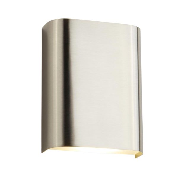 Match Box modern 2 light LED satin aluminium wall washer light