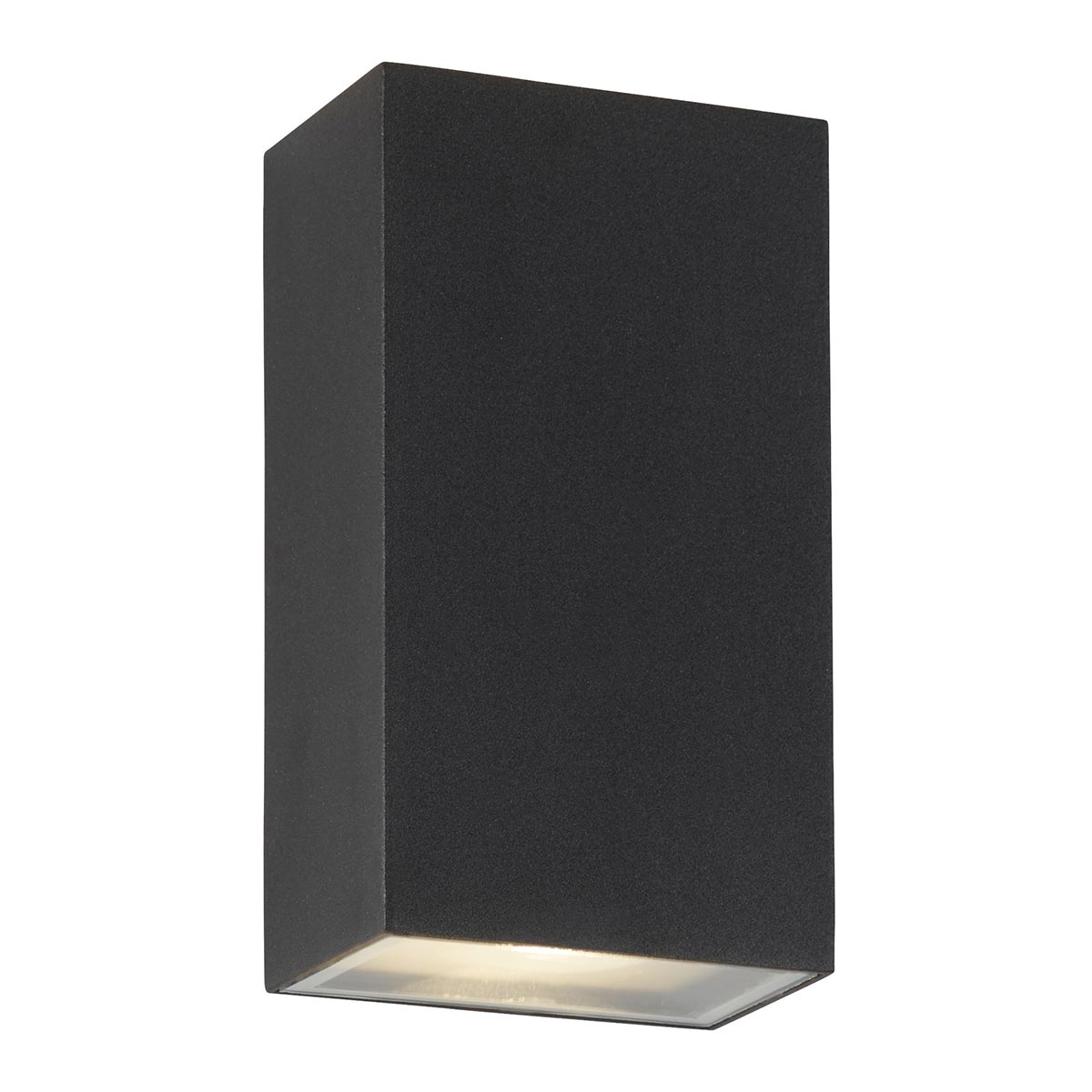 Stirling Outdoor LED Rectangular Up & Down Wall Light Matt Black IP44