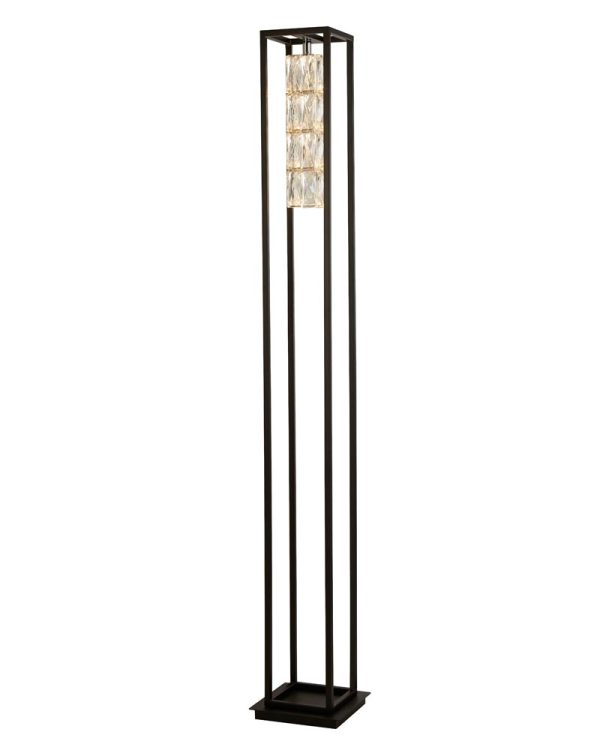 Elevator dimming LED modern floor lamp in matt black main image