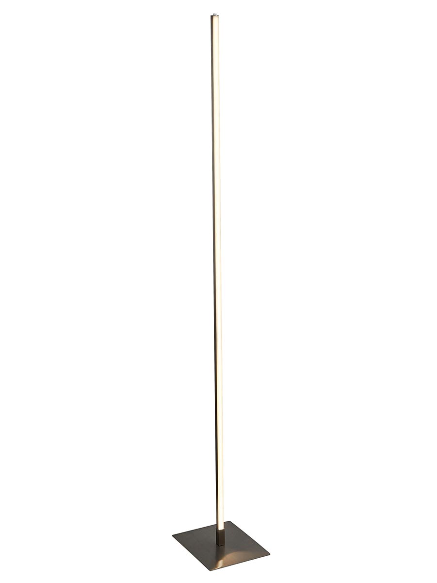 Tribeca Ultra Slim CCT Adjustable 8w LED Column Floor Lamp Satin Silver