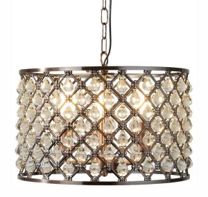 Searchlight Marquise 3 light glass drops pendant main image