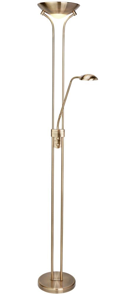 Mother Child Led Floor Lamp Dual Dimmers Antique Brass