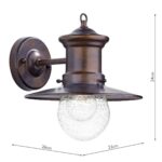 Dar Sedgewick Traditional Outdoor Wall Light Bronze