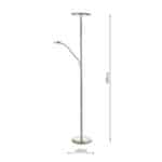 Shelby Dimming LED Mother And Child Floor Lamp Satin Nickel