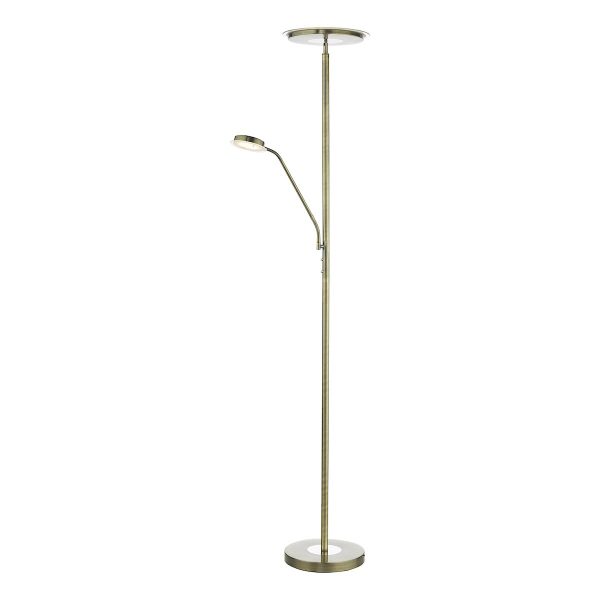 Shelby Dimming LED Mother And Child Floor Lamp Antique Brass