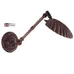 Oyster Adjustable Bedroom Wall Light Solid Brass Handmade