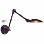 Oyster Double Adjustable Bedroom Wall Light Solid Brass