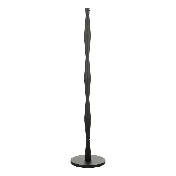 Sierra 1 Light Modern Floor Lamp Base Only Solid Wood Black