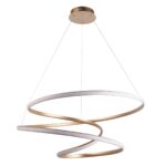 Spiral Large 85cm Diameter Dimmable LED Ceiling Pendant Gold 5800Lm