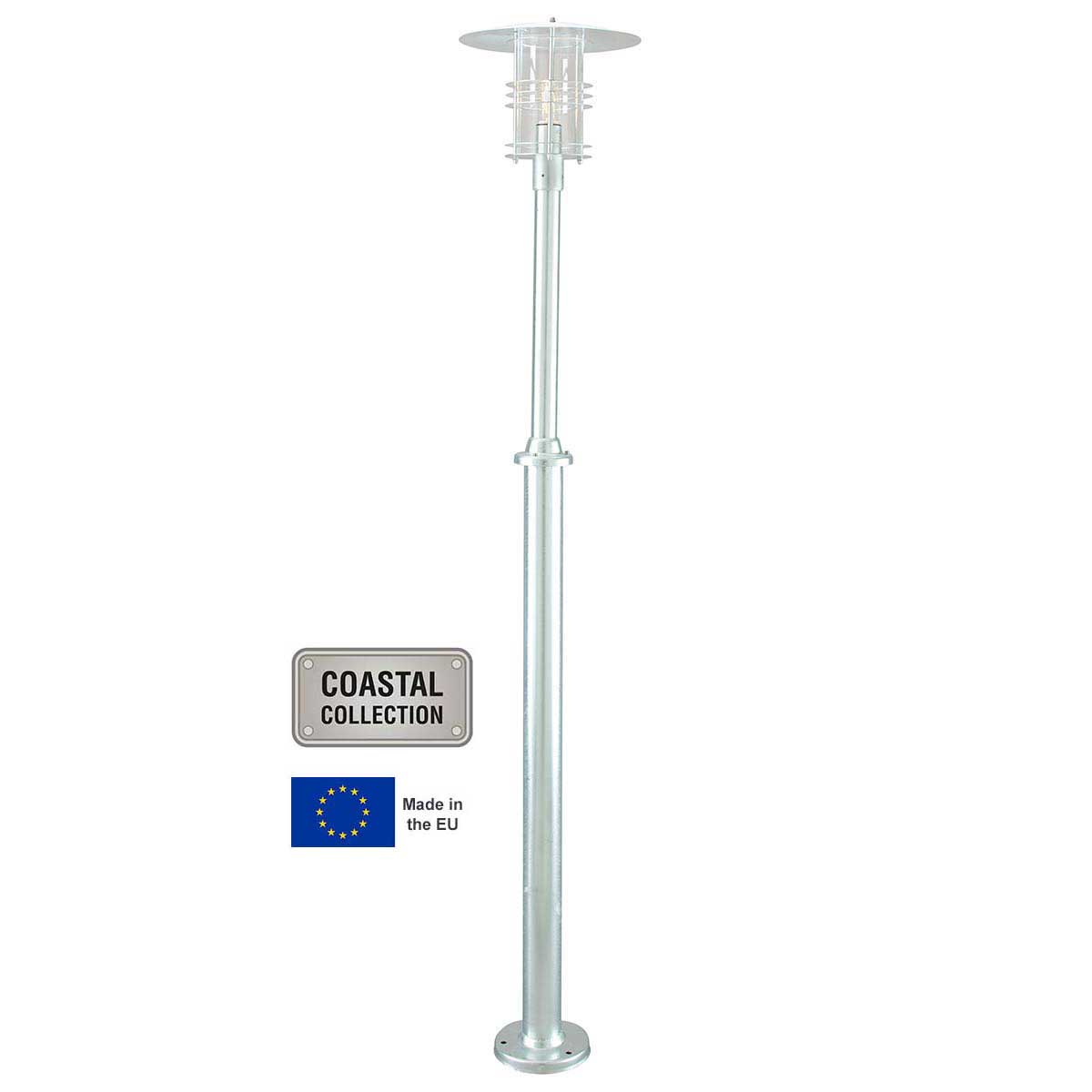 Norlys Stockholm Grande Outdoor Lamp Post Galvanised Art Deco Style