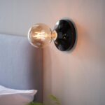 Stage Black Ceramic Bathroom Batten Lamp Holder Ceiling Or Wall Light