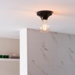 Stage Black Ceramic Bathroom Batten Lamp Holder Ceiling Or Wall Light