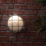 Stern Nautical Porthole Outdoor Bulkhead Light Polished Aluminium IP64