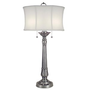Stiffel Presidential 2 light candlestic table lamp in pewter main image
