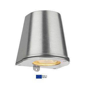 Strait nautical outdoor wall down light in nickel plated solid brass