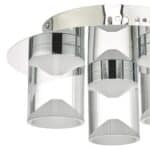 Susa 3 LED Flush Bathroom Ceiling Light Chrome Acrylic