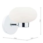 Dar System Switched Single Wall Light Polished Chrome