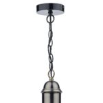 Dar Terrace Single Light Pendant Antique Chrome