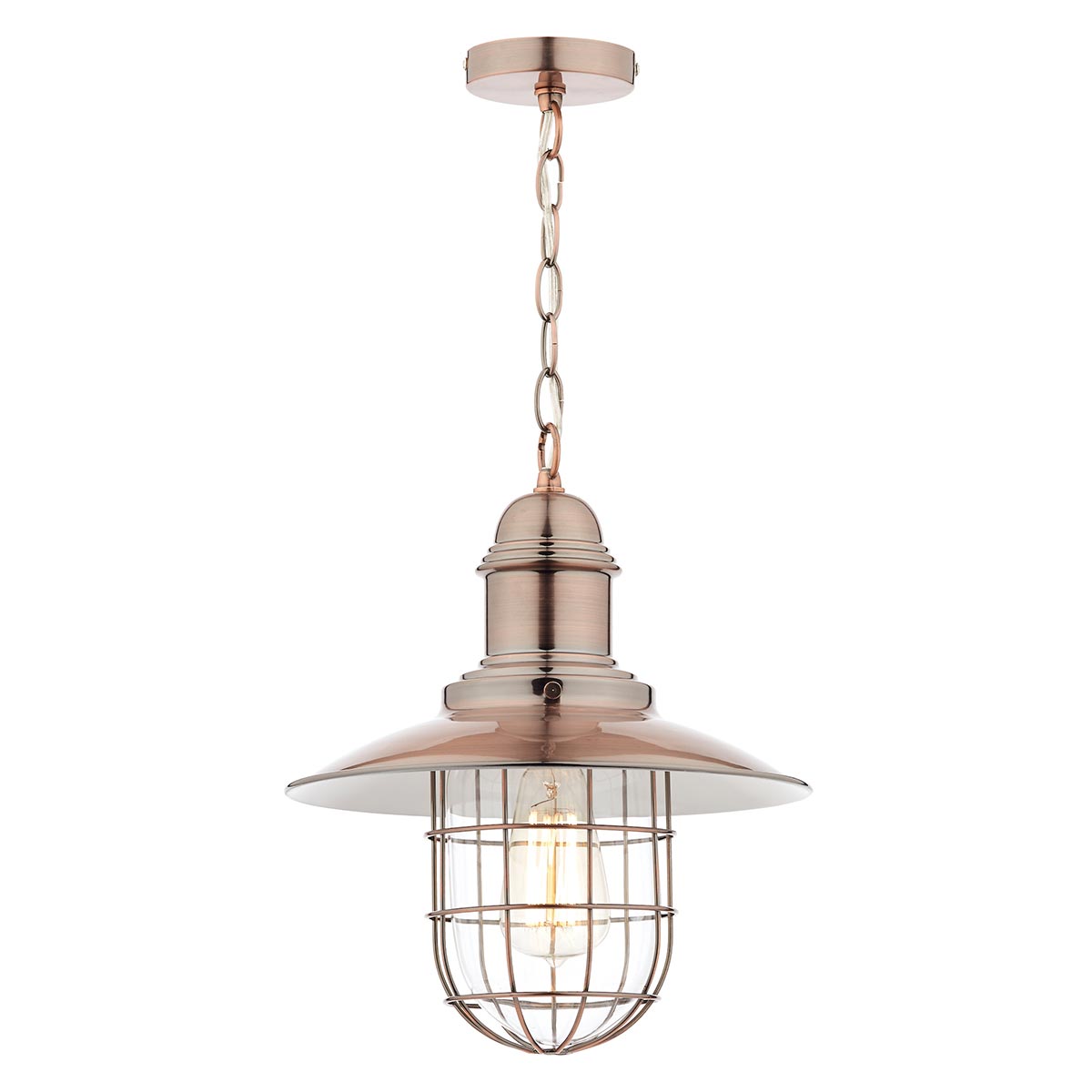 Dar Terrace Single Light Pendant Antique Copper