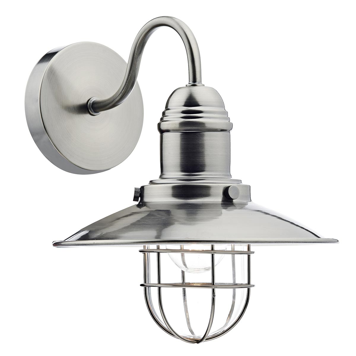 Dar Terrace Single Wall Light Antique Chrome Finish