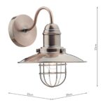 Dar Terrace Single Wall Light Antique Copper Finish