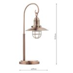 Dar Terrace 1 Light Table Lamp Antique Copper