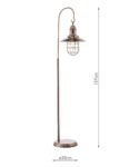 Dar Terrace 1 Light Floor Lamp Antique Copper