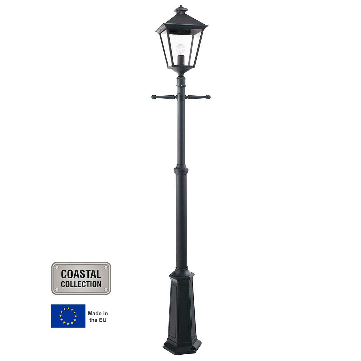 Norlys Turin Grande 1 Lantern Outdoor Lamp Post Black