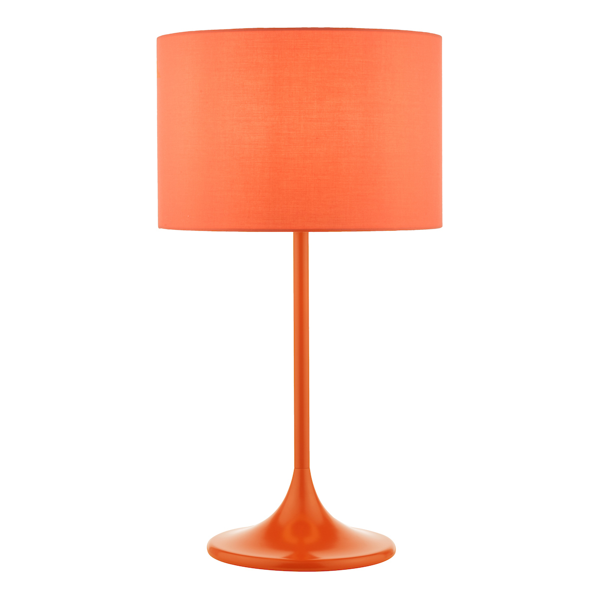 Dar Toledo Retro Style Table Lamp With Shade Satin Orange