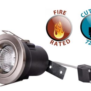 Die Cast Twist Lock Fire Rated GU10 Recessed Downlight Satin Nickel