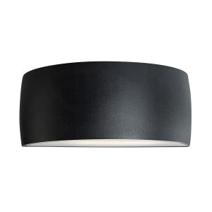 Vasa up and down outdoor wall light in graphite, main image on white background.