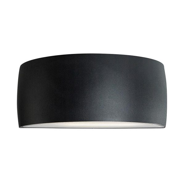 Vasa up and down outdoor wall light in graphite, main image on white background.