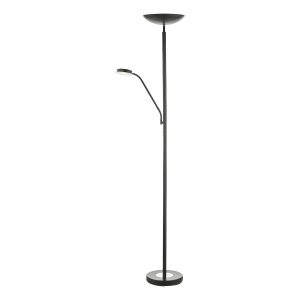 Victor dimming LED mother and child floor lamp in matt black on white background