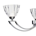 Dar Vito 3 Arm Semi Flush Ceiling Light Polished Chrome