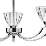 Dar Vito 3 Arm Semi Flush Ceiling Light Polished Chrome