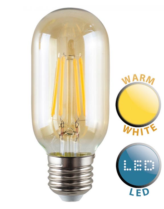 Filament 4w LED Radio Valve E27 Light Bulb Warm White 440 Lumen