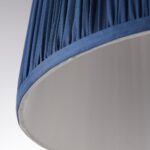 Wentworth Classic Gathered Pleat Blue 12 Inch Satin Silk Lamp Shade