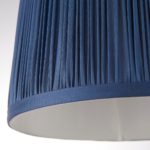 Wentworth Classic Gathered Pleat Blue 8 Inch Satin Silk Lamp Shade