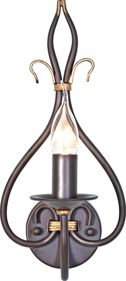 Windermere Rust Gold Wrought Iron Single Wall Light