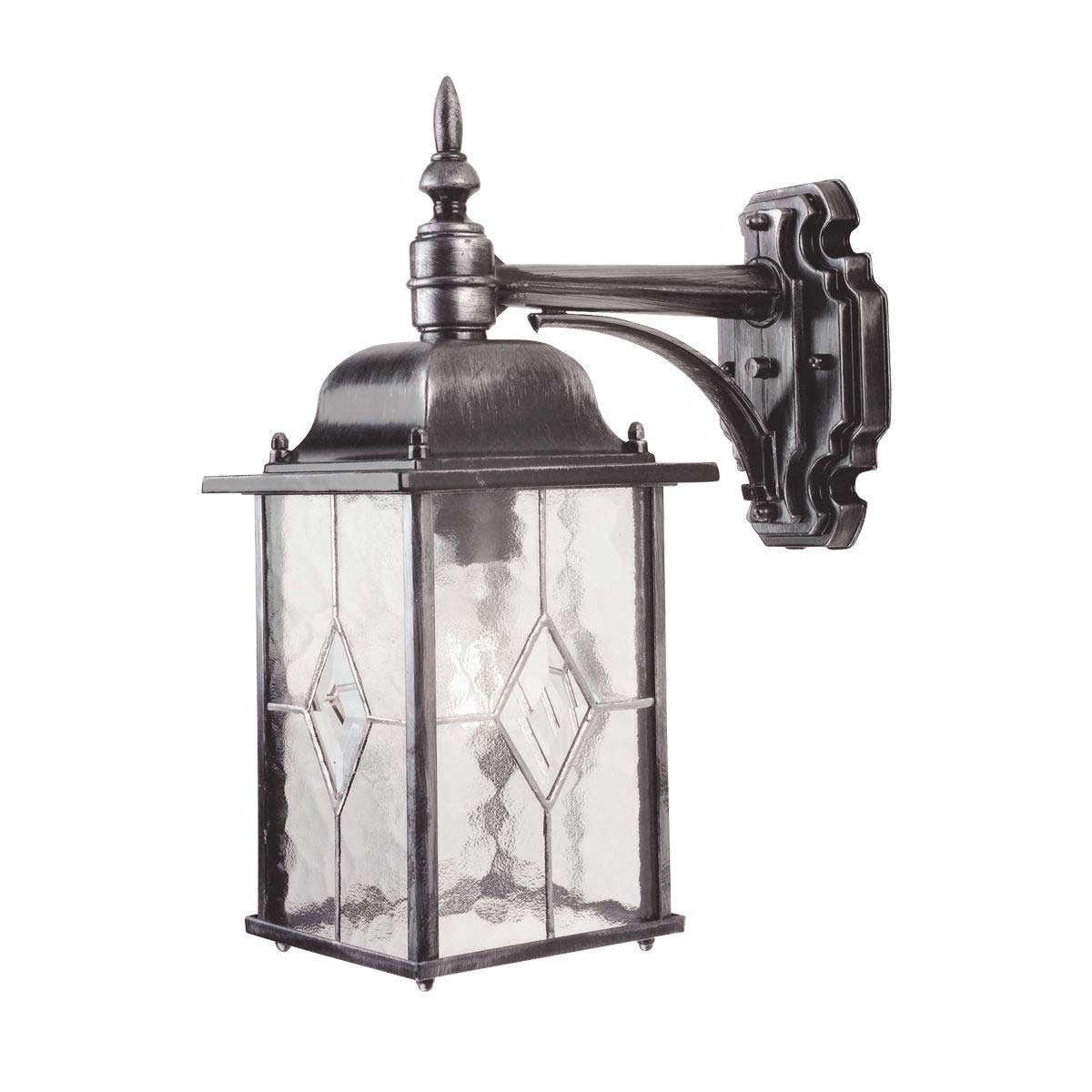 Elstead Wexford Downward Outdoor Wall Lantern Black & Silver