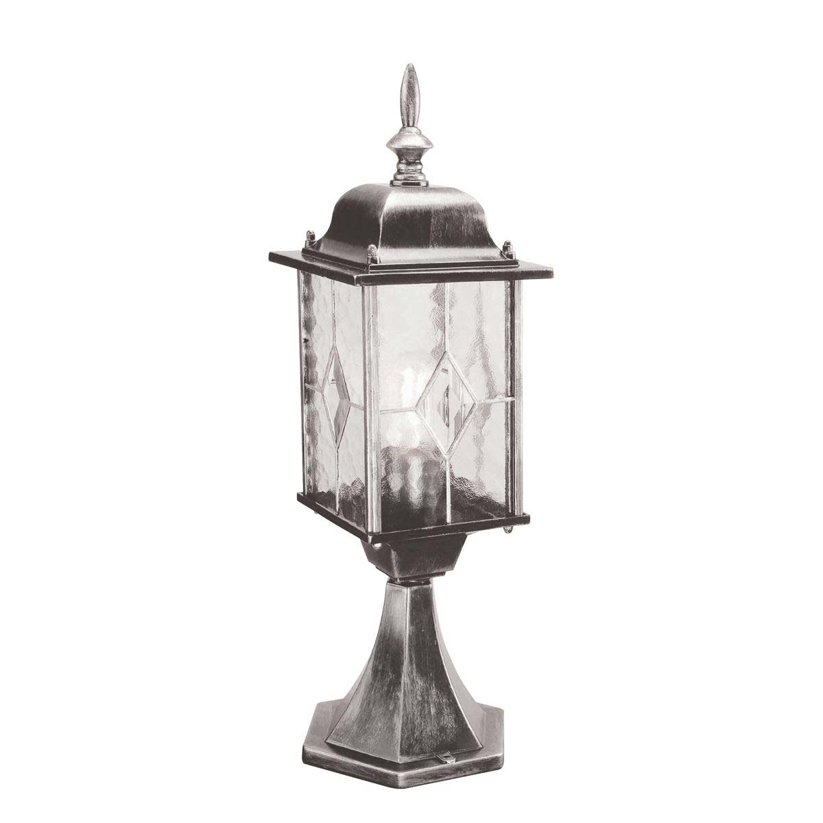 Wexford Traditional Outdoor Post Top Lantern Black & Silver