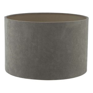 Wycliffe grey velvet table lamp shade 31cm on white background