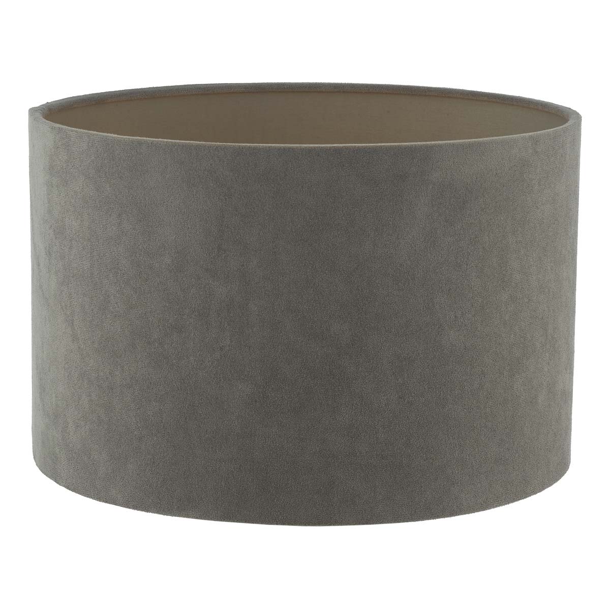 Wycliffe grey velvet table lamp shade 31cm on white background